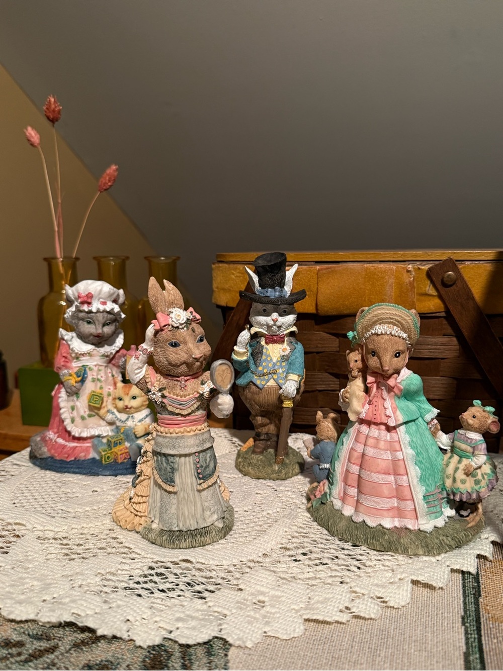 Vintage 1994 The Victorian Collection Resin Animal Figurines - Set of 4